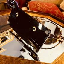 湯布院アンティーク ヨーロピアン 真鍮ゴールド卓上鏡 スティックケース付 メイクアップ 化粧鏡 スタンドミラー 女優ミラー サイズH W D_画像5