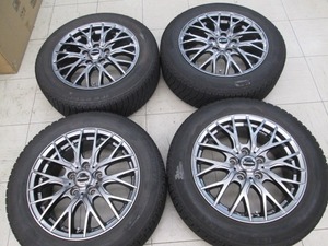 【中古ホイール/タイヤ4本セット】エクシーダーE05 16インチ6.5J+48 5/114.3アイスエスポルテ 195/60R16 2018年