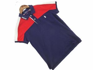 POLO RALPH LAUREN ポロ ラルフローレン ワンポイント ポロシャツ sizeS/白ｘ赤ｘ紺 ■◆ ☆ dea1 メンズ