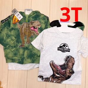 ジュラシックワールド パーカー Tシャツ 3T