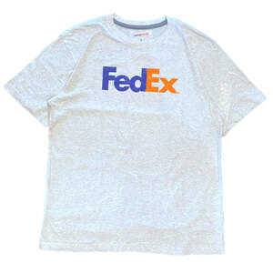 新品 L 海外限定 Fedex Logo Tee Heather フェデックス ロゴ 半袖 Tシャツ