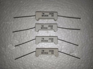 (1/8) 4個セット セメント抵抗 26Ω K 7W 固定抵抗 電力用抵抗 MICRON ミクロン