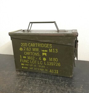 ヴィンテージ 弾薬箱 米軍放出品 アンモボックス AMMO BOX ミリタリー アンモ缶 アーモ缶 サバゲー インテリア レトロ ケース 工具箱 C