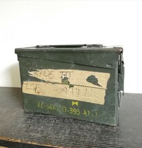 ヴィンテージ 弾薬箱 米軍放出品 アンモボックス AMMO BOX ミリタリー アンモ缶 アーモ缶 サバゲー インテリア レトロ ケース 工具箱 B_画像1