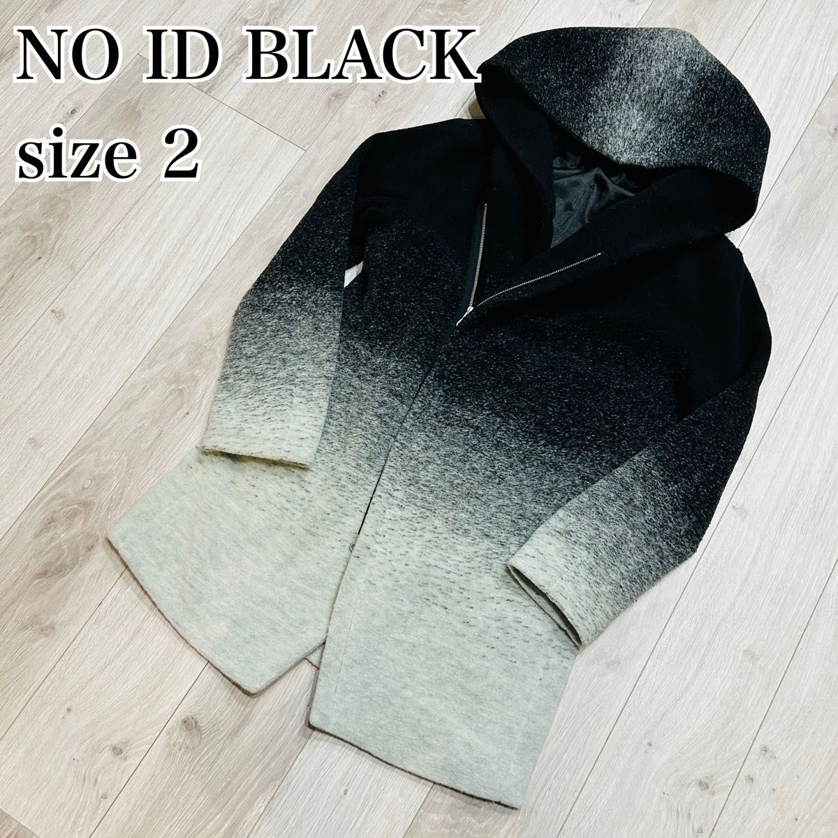 未使用 購入5万円 NO ID BLACK フェイクムートンリバーシブル
