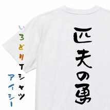 三国志系半袖Tシャツ【匹夫の勇】おもしろTシャツ　ネタTシャツ_画像1