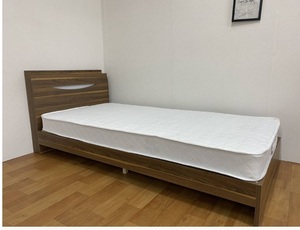  new goods / single bed frame simple design /LED light outlet x2 attaching /snoko floor board / new . new life one person .. one person part shop .. size correspondence possible 