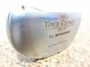 ♪MITSUSHIBA GOLF ミツシバ ゴルフ TOUR CHOICE TC-3 By MITSUSHIBA マレット パター 34インチ 純正スチールシャフト 中古品♪T0825