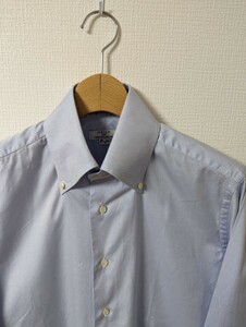 極美品　ORIAN　オリアン　シャツ　ドレスシャツ　39　ブルー　ピンオックス　ボタンダウン　トゥモローランド別注品　イタリア製