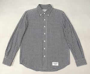 WACKO MARIA THE GUILTY PARTIES 14aw silver chewing gum check button down shirt M white black Wacko Maria 