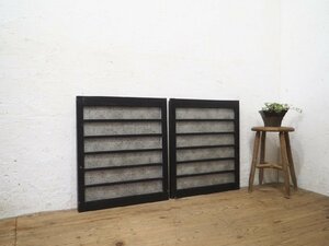 yuM0978*(1)[H60cm×W52cm]×2 sheets *.. design. small ... old wooden sliding door * old fittings wooden door small window old Japanese-style house peace . interior peace modern retro A under 