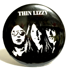 デカ 缶バッジ 5.7cm Thin Lizzy シン・リジィBad Reputation Phil Lynott Funky Junction Power Pop パワーポップ Hard Rock