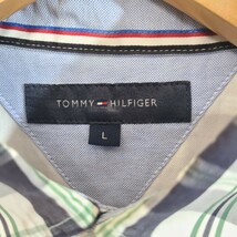 ☆TOMMY HILFIGER/トミーヒルフィガー/メンズ/Lサイズ/ 半袖シャツ/ チェック柄/ ボタンダウン/トップス/グリーン系_画像5