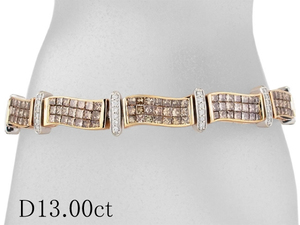  diamond /13.00ct design bracele K18PG/WG