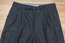 LUCIANO BARBERA Wool Trousers 美品 ルチアーノバルベラ ウール スラックス サイズ50 チャコールグレー クリーニング済み_画像8