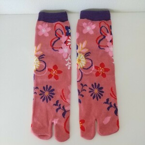 Цветочный рисунок носки Tabi Носки розовые системы