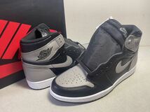 AIR JORDAN 1 RETRO HIGH OG エア ジョーダン 1 レトロ SHADOW シャドー 2018 黒灰 US10 国内正規 未使用 555088-013_画像1