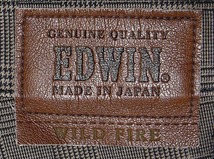 EDWIN エドウィン ワイルドファイヤー TGF503 グレンチェック W28 裏起毛 ストレッチ メンズ パンツ グレー 実寸W77センチ 股下73.5センチ_画像4