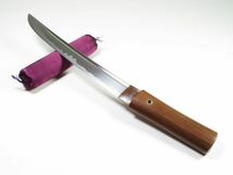 【K1】刀装具　白鞘　特別貴重　銘；兼法　短刀（初品・買取品）_画像5