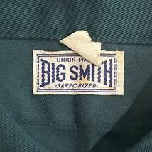 ビッグスミス BIG SMITH ビンテージ 40s デッドストック 長袖 ワークシャツ M 16 マチ 緑 アメリカUSA製 ユニオンチケット 20s 30s 50s 60s_画像3