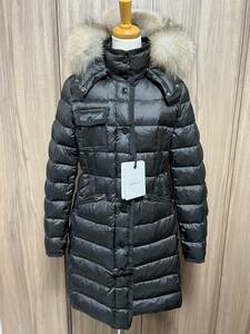 Sサイズ【未使用】MONCLER HERMIFUR Fox fur TG1　ブラック　黒色　正規品　◆定価36万円◆　大人気フォックスファー