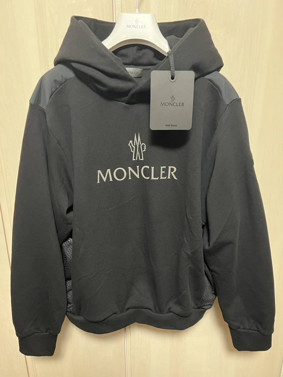 XSサイズ【未使用】MONCLER Same But Hoodie ロゴ パネル パーカー