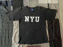 90s チャンピオン NYU vintage Tシャツ 青タグ USA製 アメリカ製 ビンテージ 紺 NAVY ネイビー champion 茄子紺_画像1