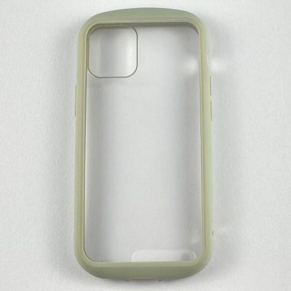 新品 iPhone 12 mini 耐衝撃ハイブリッドケースPALLET CLEAR Flatライトグレー