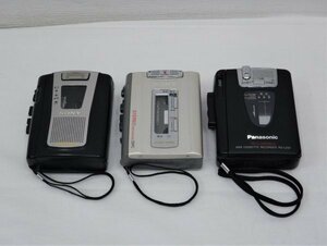 5771 現状品☆ 電源OK SONY TCM-36 TCS-600 Panasonic RQ-L200 ポータブル カセット コーダー プレーヤー レコーダー ウォークマン WALKMAN