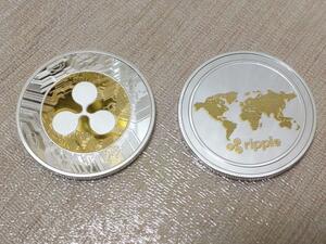 【新品・未使用】☆送料無料☆リップル XRP 仮想通貨 暗号資産 レプリカコイン２枚セット