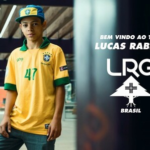 LRG M(XL相当) 2014 World Cup Capsule Collection ブラジル ユニフォーム 半袖シャツ Tシャツ LUCAS RABELO ルーカス・ラベロ スケボー