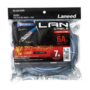 Cat6A準拠ツメ折れ防止LANケーブル スタンダードタイプ 7.0m Cat6の2倍である500MHzまでの高周波領域まで対応: LD-GPA/BU7