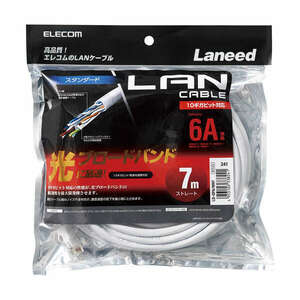 エレコム LANケーブル CAT6A 7m 爪折れ防止コネクタ cat6a対応 スタンダード ホワイト LD-GPA/WH7