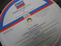 蘭DECCA 417650-1 オルティズ ヴィラ＝ロボス ブラジル風バッハ第4番他 PIANO MUSIC オリジナル盤 希少プレス盤_画像3