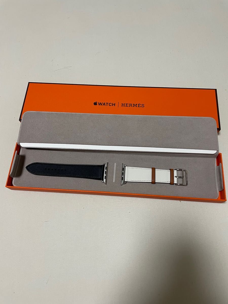 新品未使用 Apple Watch HERMESエルメス レザーベルト ブラック