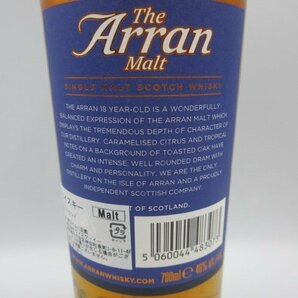 ★◇ The Arran Malt アラン モルト 18年 シングルモルト スコッチウイスキー 700ml 46％ 旧ボトル 古酒 未開栓 箱付きの画像8