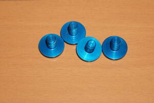 ※ポジポリーニ　アルミ六角穴ボタンボルト　M6×10　P1.00　4個セット　ブルー※