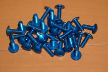※ポジポリーニ　アルミ六角穴ボタンボルト　M5×15　P0.80　35個セット　ブルー※_画像1