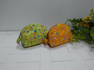 ★★★ ハンドメイド 　ミニポーチ ２個セット【花柄】★★★