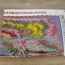 クロスステッチキット Windmill and sunset 日没(図案印刷あり) 14CT 42×30cm 刺繍_画像8