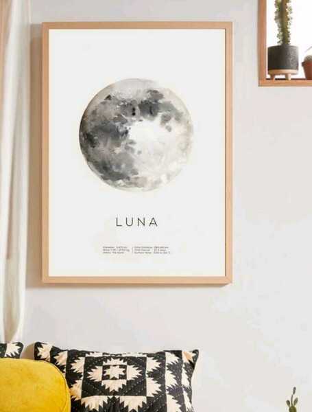 キャンバス アート LUNA 満月 42×30cm ポスター 布地 ヨガ 月