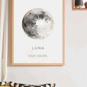 キャンバス アート LUNA 満月 42×30cm ポスター 布地 ヨガ 月