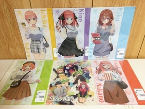 ★美品 「五等分の花嫁」「DMMスクラッチ クリアファイル 5枚セット＋おまけ」一花 二乃 三玖 四葉 五月 //ごとよめ まとめ 手に入りにくい