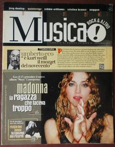 MUSICA! 2000年 マドンナ Madonna イタリア Italia リッキー・リー・ジョーンズ レア