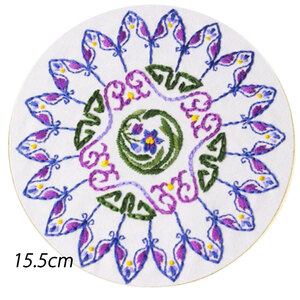 刺繍キット ししゅうキット cx0182 15.5cm枠 ハンドメイド 手芸 刺繍糸 刺繍枠 フランス刺繍