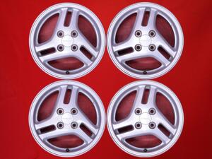 [ super-discount used 4 pcs set ] Subaru Pleo RA1 series original aluminium wheel 14 -inch 5J in set +45 PCD100 4 hole hub diameter Φ59 cc14