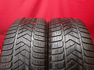 中古スタッドレス 245/45R18 100V 2本セット ピレリ ウインター ソットゼロ 3 PIRELLI WINTER SOTTOZERO 3 8.5分山 リンカーン