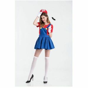 　Lマリオ スカート 大人女子 コスプレ ハロウイン 衣装 仮装 コスチューム　マリオカート　ハロウィンコスチューム　再入荷