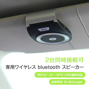 【2台同時接続可】車用 ワイヤレス Bluetooth スピーカー ポータブル スピーカーホン ワイヤレススピーカー 車載スピーカー L060