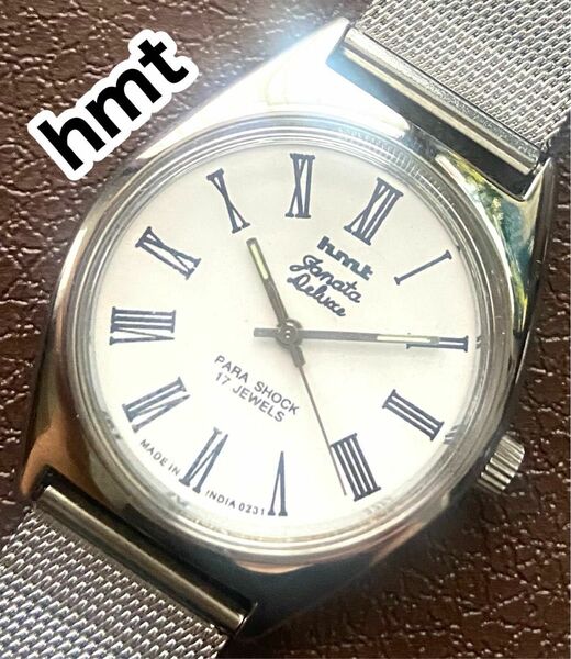 メンズ腕時計 ヴィンテージ Hmt 機械式手動巻き ホワイト オートマチック